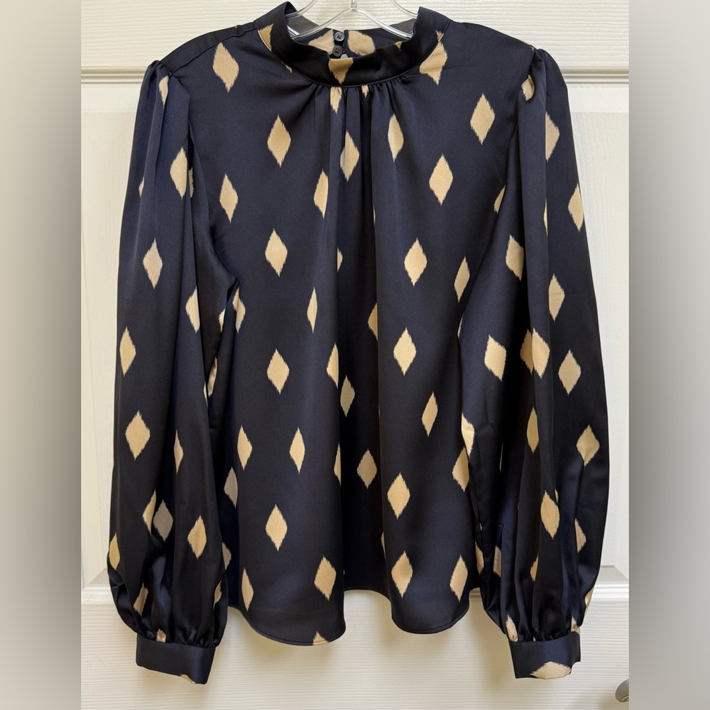 Ann Taylor, her blue and green blouse/size medium/long sleeves